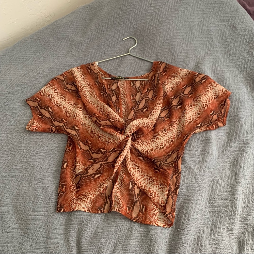 Never worn Day G animal print blouse.
